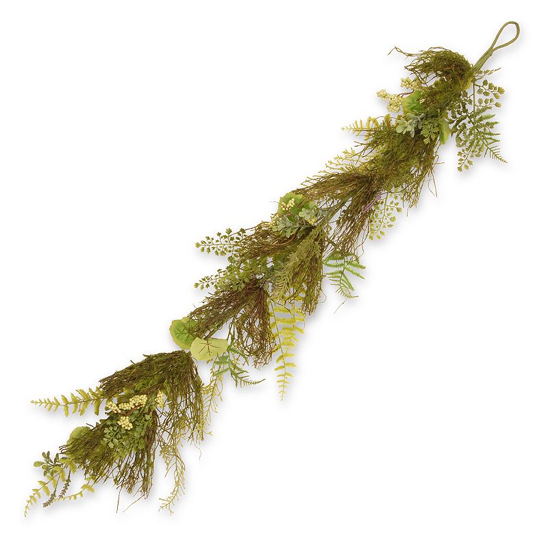 National Tree Company 45 Garden Accents Fern and Lavender Garland, Green