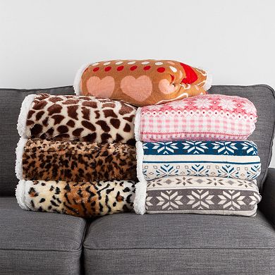 Fleece Sherpa Blanket Throw