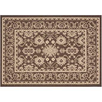 Safavieh Courtyard Adobe Framed Floral Indoor Outdoor Rug