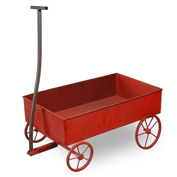 National Tree Company 21" Red Wagon Lawn Ornament