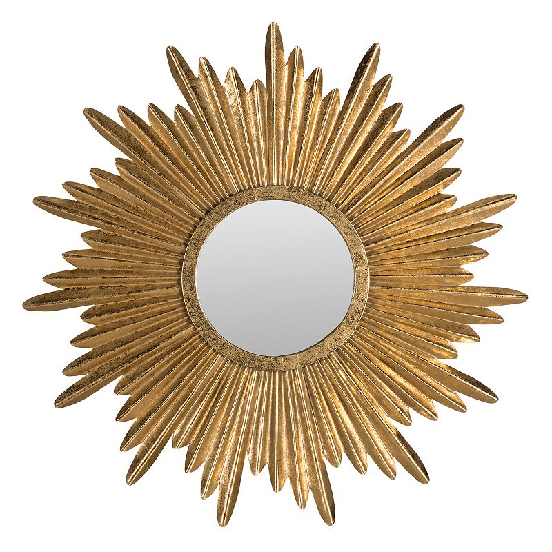 SAFAVIEH 11.3  Round Josephine Sunburst Mirror  Antique Gold