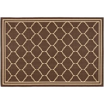 Safavieh Courtyard Jagged Edge Framed Trellis Indoor Outdoor Rug