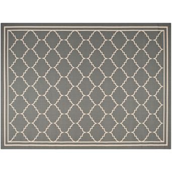 Safavieh Courtyard Jagged Edge Framed Trellis Indoor Outdoor Rug