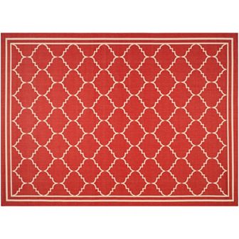 Safavieh Courtyard Jagged Edge Framed Trellis Indoor Outdoor Rug