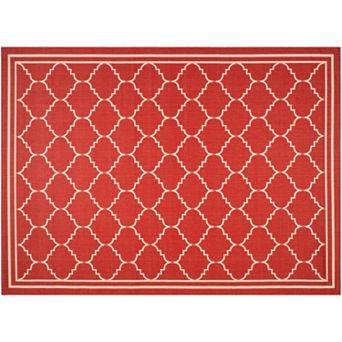 Safavieh Courtyard Jagged Edge Framed Trellis Indoor Outdoor Rug