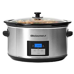 [NEW LAUNCH] KOOC 8.5-Quart Programmable Slow Cooker, Larger than 8 Quart,  More Practical than 10 Quart, with Digital Countdown Timer, Free Liners