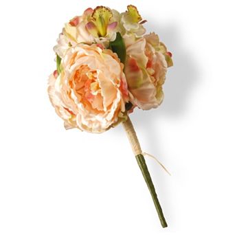 National Tree Company 14" Artificial Hydrangea, Rose & Dahlia Bouquet