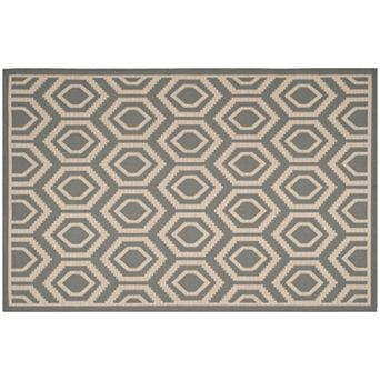 Safavieh Courtyard Tribal Geometric Indoor Outdoor Rug