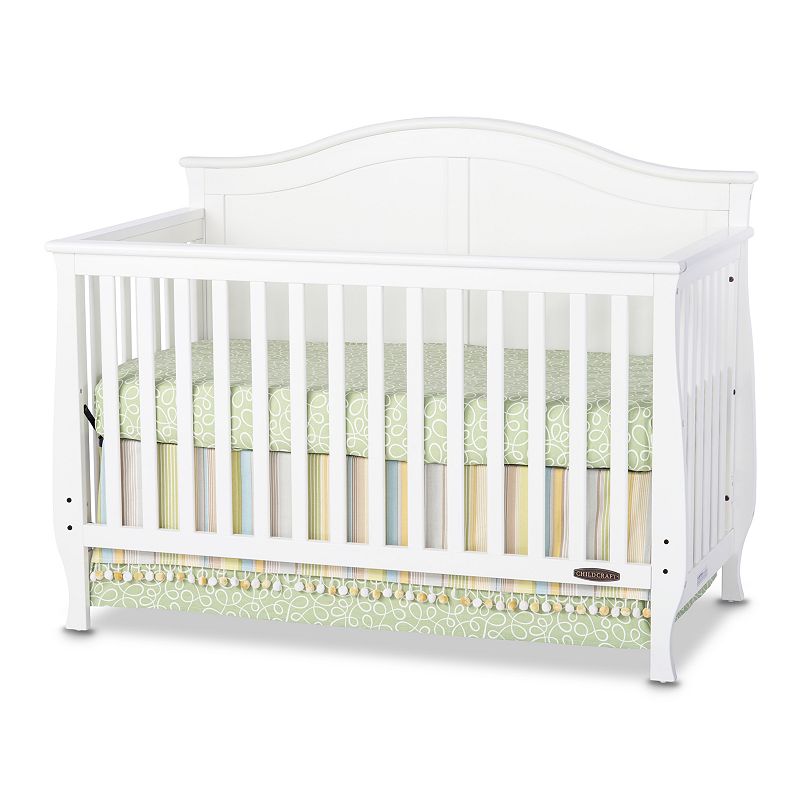 Camden 4-in-1 Convertible Baby Crib with Adjustable Mattress Heights in Matte White by Child Craft