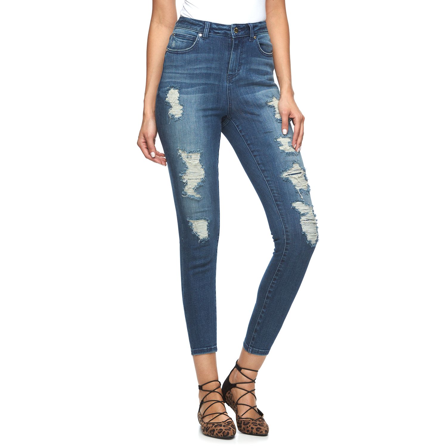 jennifer lopez high rise skinny jeans