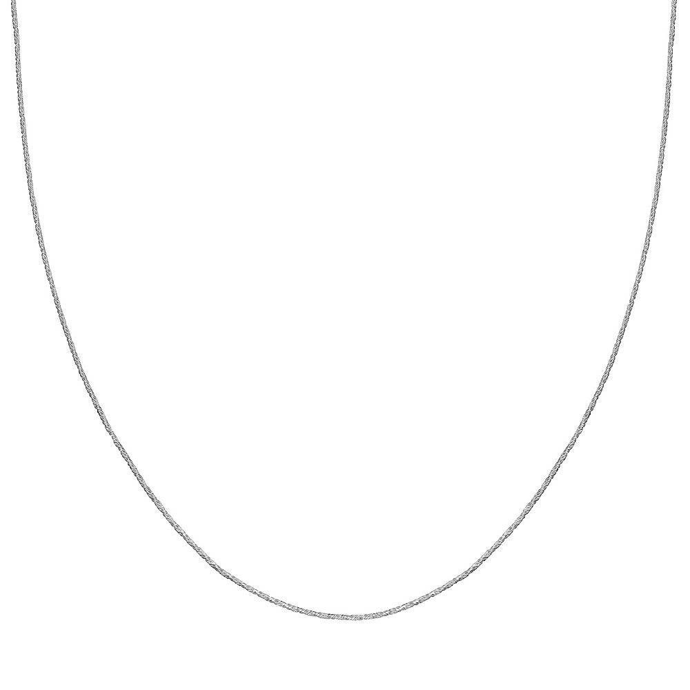 925 Silver Sparkle Thin Chain Long Necklace