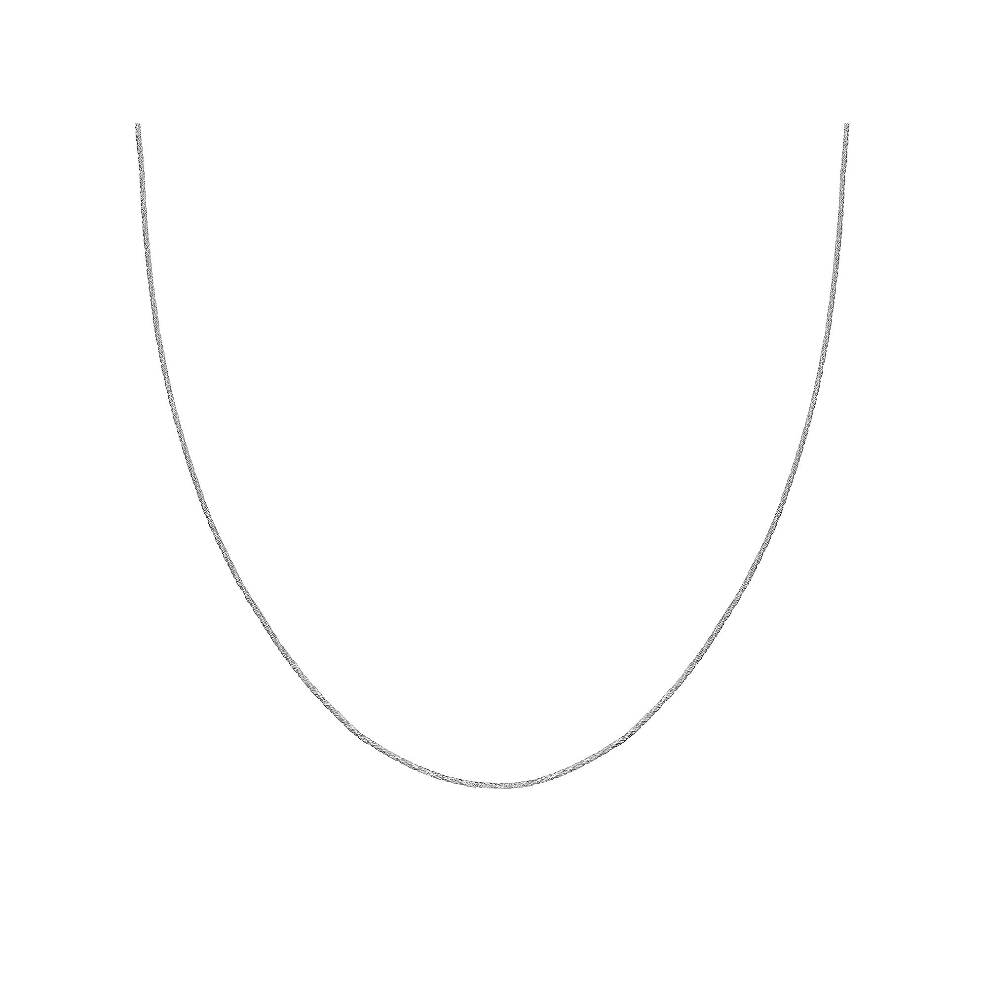 PRIMROSE Sterling Silver Sparkle Chain Necklace, Womens, Size: 16