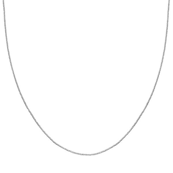PRIMROSE Sterling Silver Sparkle Chain Necklace - Silver (18")