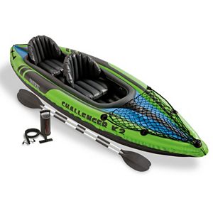 Intex Recreation Inflatable Challenger K2 Kayak & Paddle Set