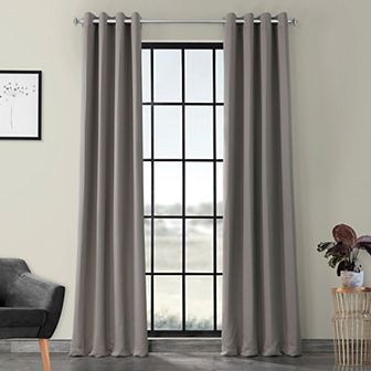 EFF Solid Blackout Grommet Set of 2 Window Curtains