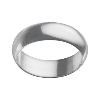 Sterling Silver 7-mm Polished Wedding Band - Men