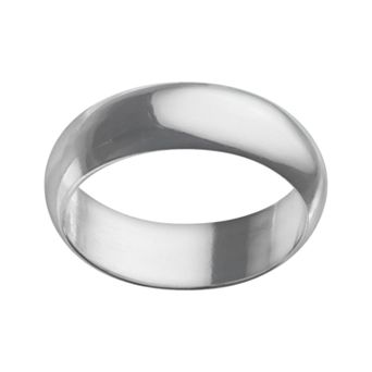 Sterling Silver 7-mm Polished Wedding Band - Men