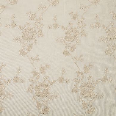 No. 918 1-Panel Alison Floral Lace Sheer Window Curtain