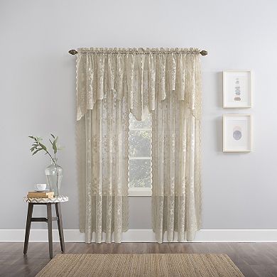 No. 918 1-Panel Alison Floral Lace Sheer Window Curtain