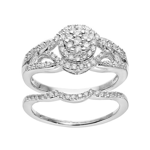 1 2 carat diamond sterling silver ring