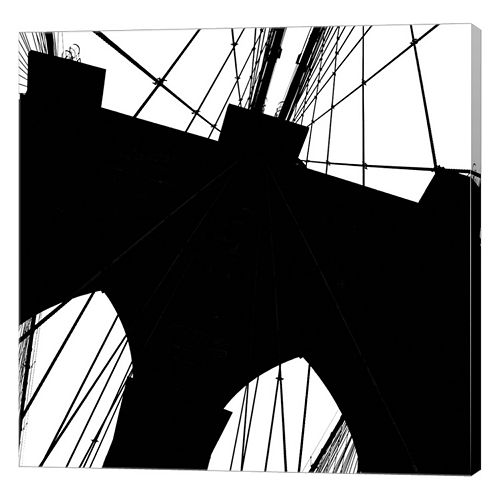 Metaverse Art Brooklyn Bridge Silhouette Canvas Wall Art