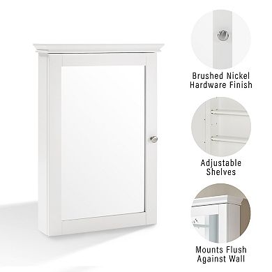 Crosley Lydia Mirrored Wall Cabinet