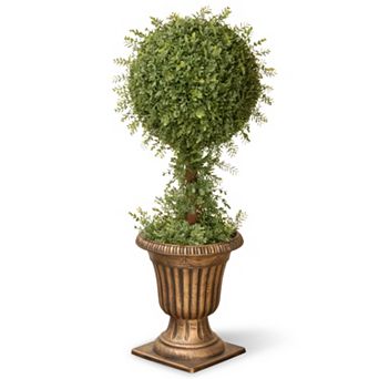 National Tree Company 36" Artificial Mini Tea Leaf One-Ball Topiary