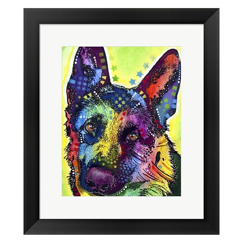 Metaverse Art German Shepherd 1 Framed Wall Art by ​Dean Russo