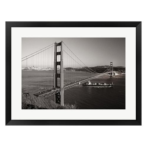 Metaverse Art Golden Gate Framed Wall Art