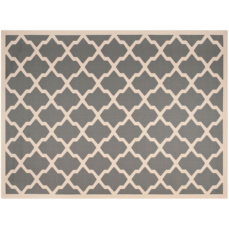 Safavieh Courtyard Moroccan Lattice Indoor Outdoor Rug, Grey, 8X11 Ft