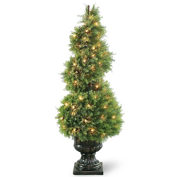 National Tree Company PreLit 48" Artificial Wide Juniper Spiral Tree