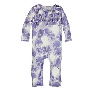 Baby Girl Burt's Bees Baby Organic Ruffled Petunia Coverall
