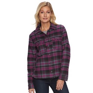 Women's Columbia Powder Peak Plaid Flannel Shirt Jacket