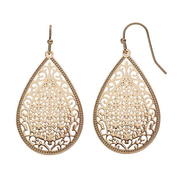 Filigree teardrop sale earrings