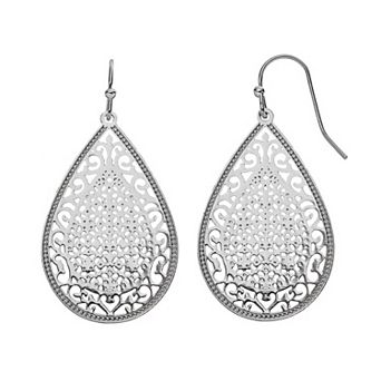 LC Lauren Conrad Filigree Teardrop Earrings
