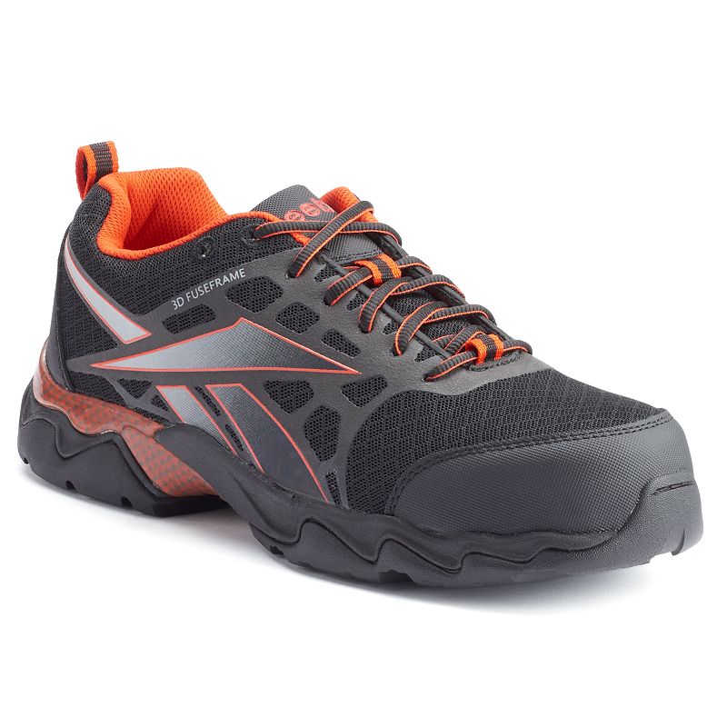 Reebok Work Beamer Men's Composite-Toe Athletic Shoes, Size: 11 Wide, Black