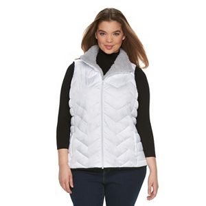 Juniors' Plus Size SO® Sherpa Puffer Vest