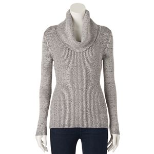 Juniors' It's Our Time Ribbed Cowlneck Sweater