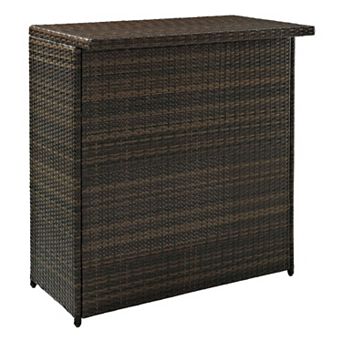 Crosley Palm Harbor Outdoor Wicker Bar
