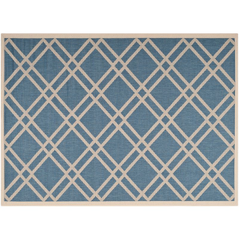 Safavieh Courtyard Lattice Indoor Outdoor Rug, Blue, 8X11 Ft