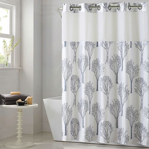hookless shower curtain and liner set
