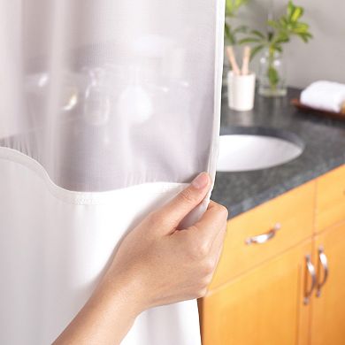 Hookless Modern Tree Shower Curtain with Liner