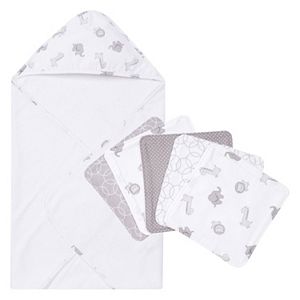 Trend Lab 6-pc. Gray Hooded Towel & Wash Cloth Set