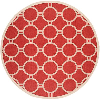 Safavieh Courtyard Circle in the Square Indoor Outdoor Rug