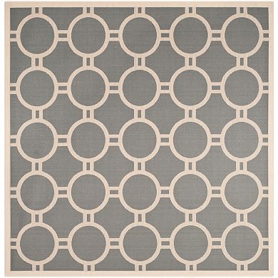 Safavieh Courtyard Circle in the Square Indoor Outdoor Rug