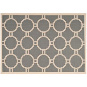 Safavieh Courtyard Circle in the Square Indoor Outdoor Rug