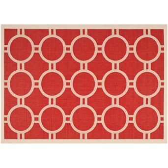 Safavieh Courtyard Circle in the Square Indoor Outdoor Rug
