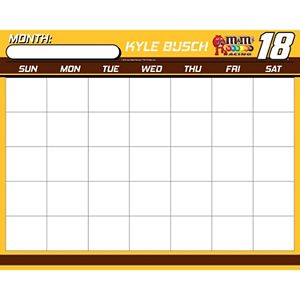 Kyle Busch Dry-Erase Calendar