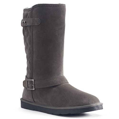 sonoma goods for life spotted women's high heel combat boots