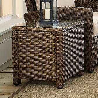 Crosley Bradenton Faux Wicker End Table
